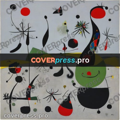 Miro style drawing: green signs on grey