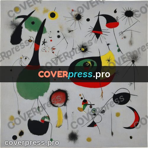 Miro style drawing: green signs on grey