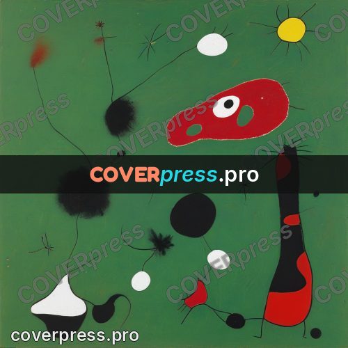 Miro style drawing: red oval and green patches