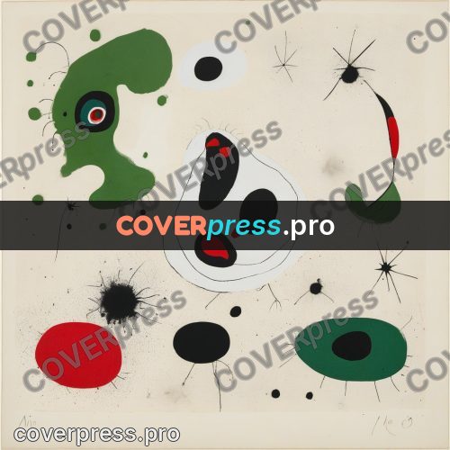 Miro style drawing: red oval and green patches