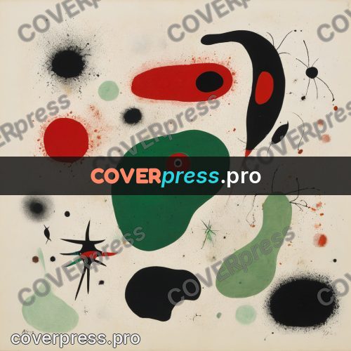Miro style drawing: red oval and green patches
