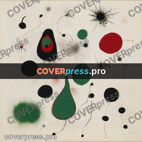 Miro style drawing: red oval and green patches