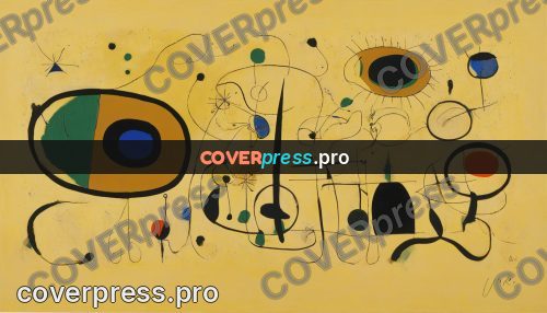Miro style drawing: ovals on an ochre field