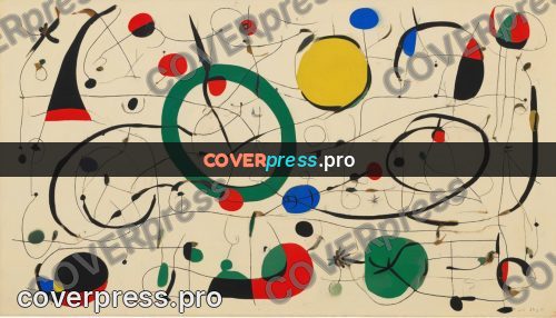 Miro style drawing: green ring among rounds