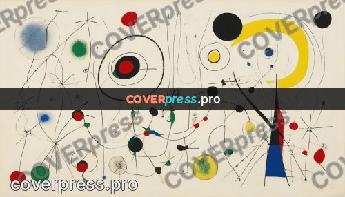 Miro style drawing: yellow round among dots