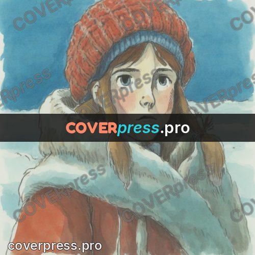 Miyazaki style illustration: girl in a red hat