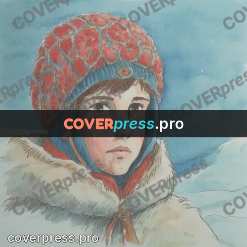 Miyazaki style illustration: girl in a red hat