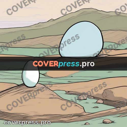 Moebius style drawing: smooth egg-shaped boulders