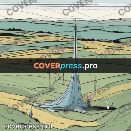 Moebius style drawing: mast with a sail
