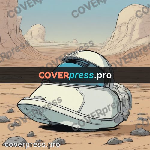 Moebius style drawing: white dome on the sand
