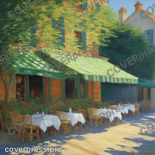 Рисунок в стиле Моне: экипаж, кафе и бульвар