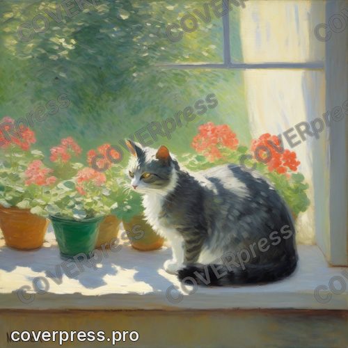 Рисунок в стиле Моне: собака, корова и гусь