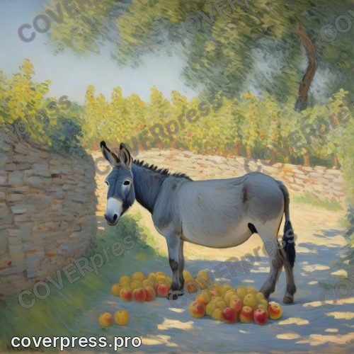 Рисунок в стиле Моне: собака, корова и гусь