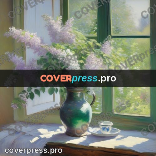 Monet style drawing: lilac in a jug
