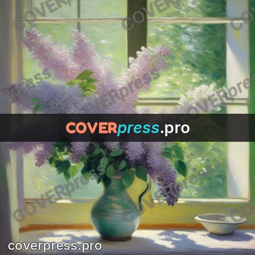 Monet style drawing: lilac in a jug