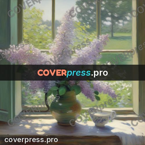 Monet style drawing: lilac in a jug