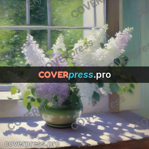 Monet style drawing: lilac in a jug