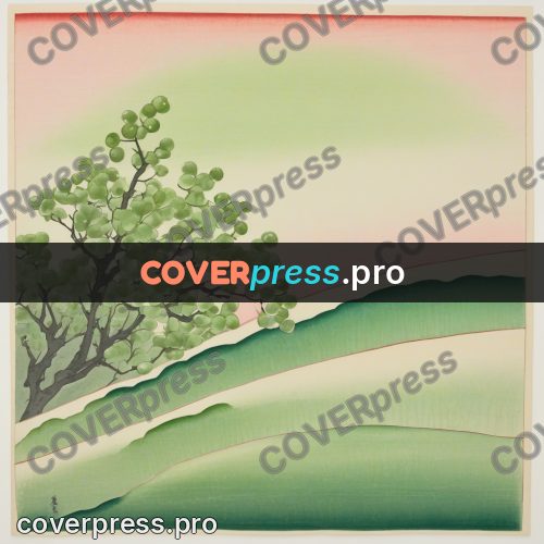 Ukiyo-e drawing: green branch with fruit