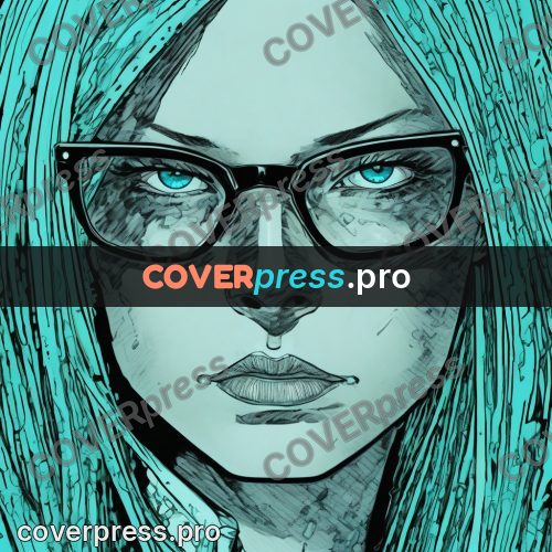 Comic style drawing: turquoise eye and lashes