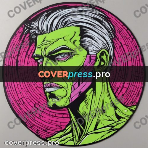 Comic style drawing: man with slicked back hair