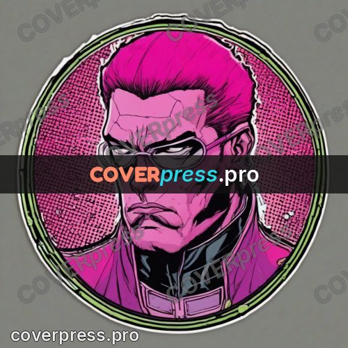 Comic style drawing: man with slicked back hair