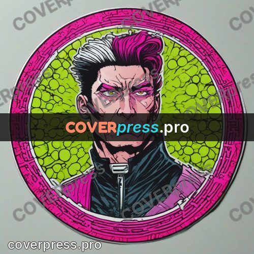 Comic style drawing: man with slicked back hair