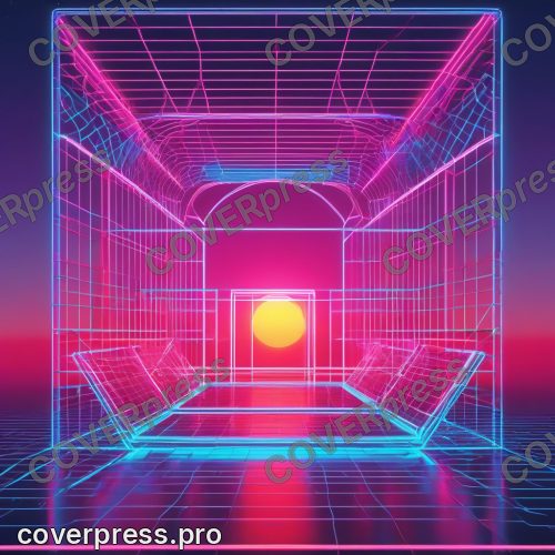 В стиле Неоновый Ретровейв: каркасный 3D-объект