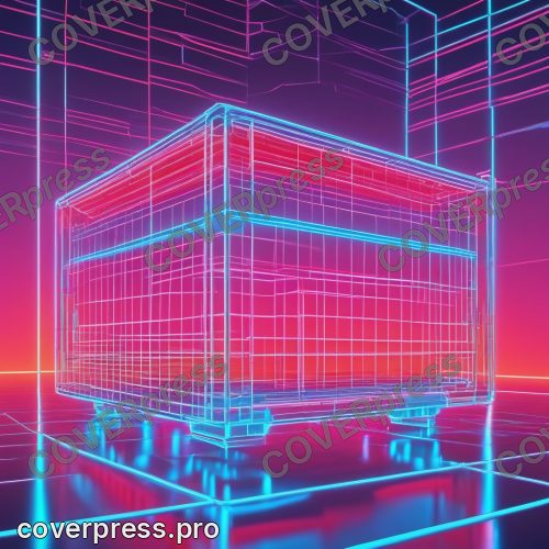 В стиле Неоновый Ретровейв: каркасный 3D-объект