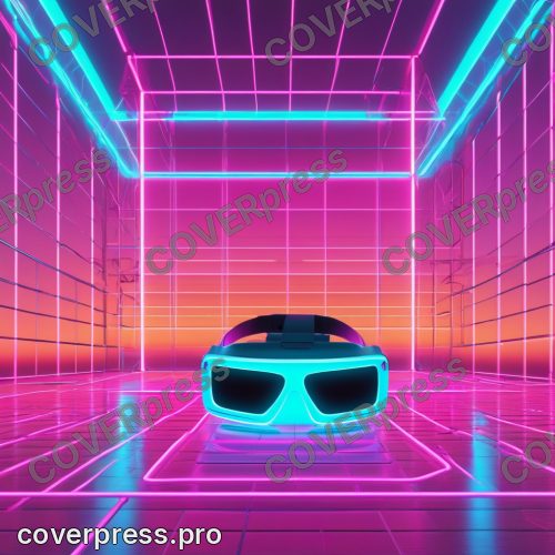 В стиле Неоновый Ретровейв: неоновый VR-шлем