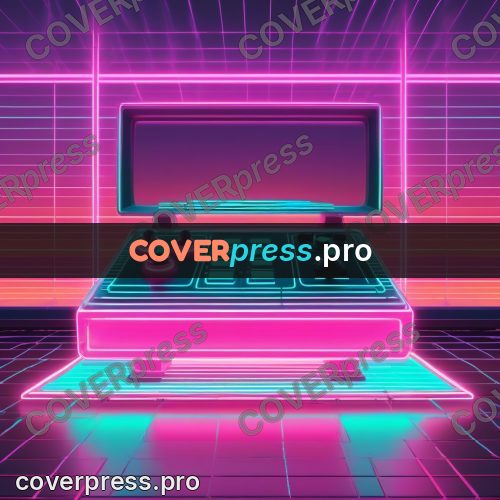 80s neon illustration: lone object on a glowing floor