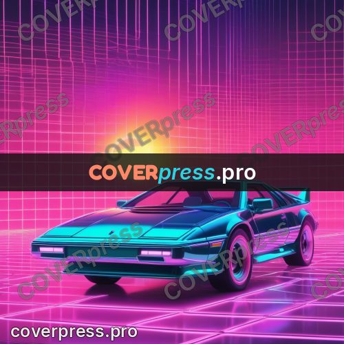 80s neon illustration: lone object on a glowing floor