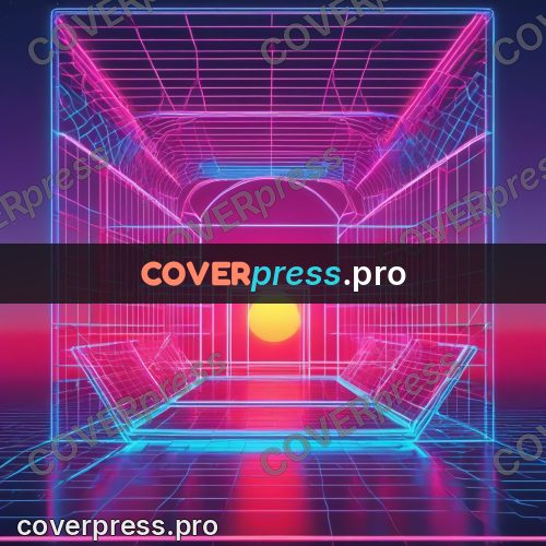 80s neon illustration: wireframe shape of lines