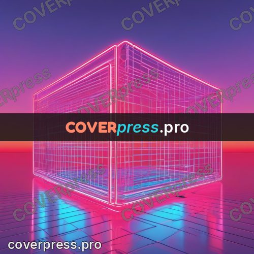 80s neon illustration: wireframe shape of lines