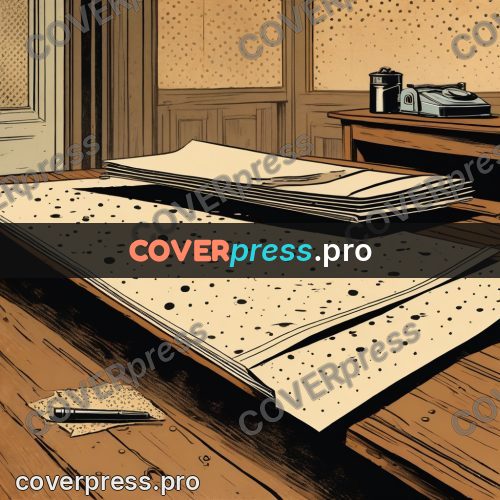 Vintage comic drawing: large sheets in a room