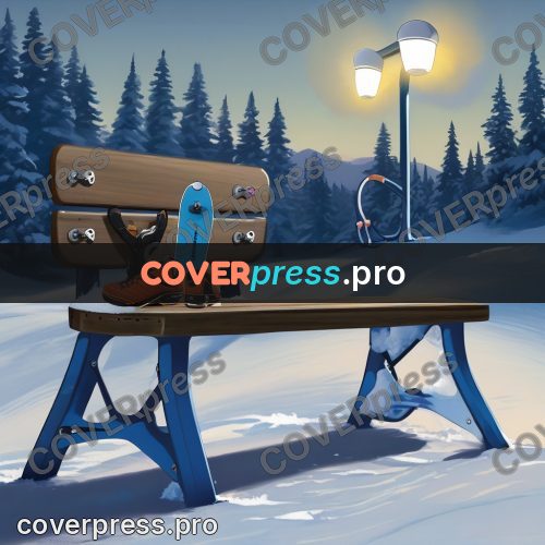 Gouache illustration: winter gear in the snow