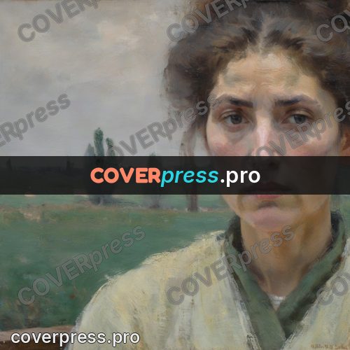 Impressionist illustration: woman in a green jacket