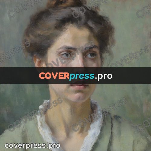 Impressionist illustration: woman in a green jacket