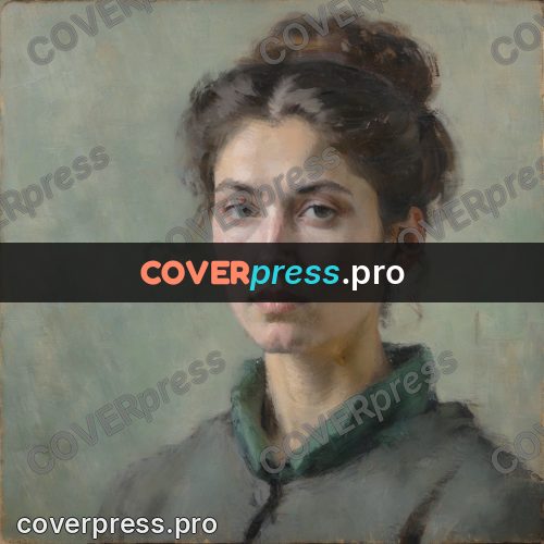 Impressionist illustration: woman in a green jacket