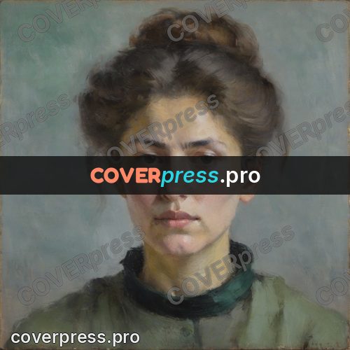 Impressionist illustration: woman in a green jacket