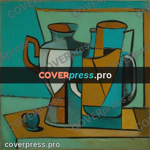 Picasso style drawing: jug on a table