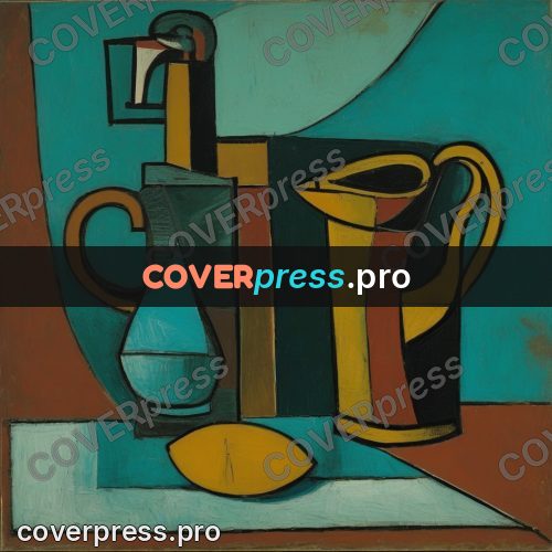 Picasso style drawing: jug on a table