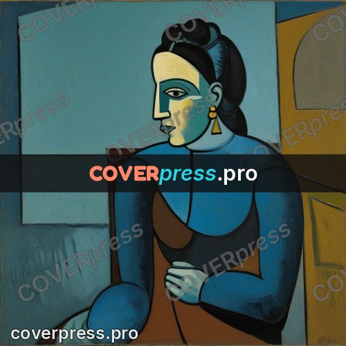 Picasso style drawing: woman with an earring