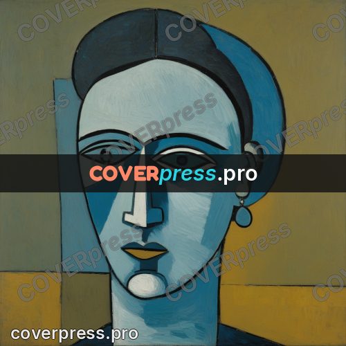 Picasso style drawing: woman with an earring