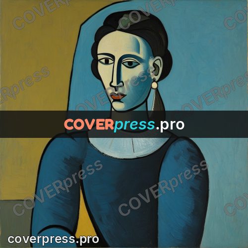 Picasso style drawing: woman with an earring