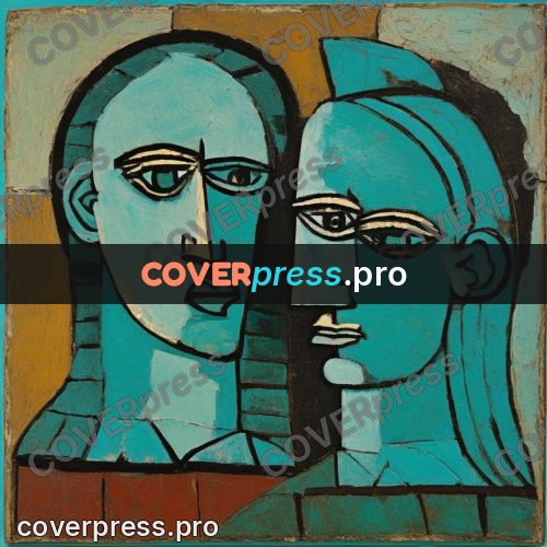Picasso style drawing: profiles side by side