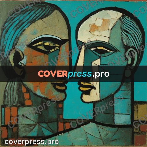 Picasso style drawing: profiles side by side