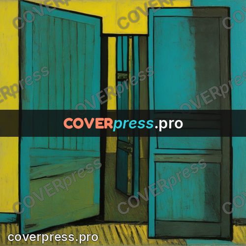 Picasso style drawing: open plank doors