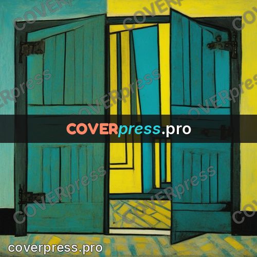 Picasso style drawing: open plank doors