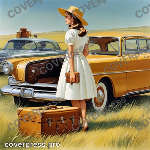 В стиле Пин-ап 60-х: гладкая рекламная иллюстрация шестидесятых, аэрограф, чистый цвет
