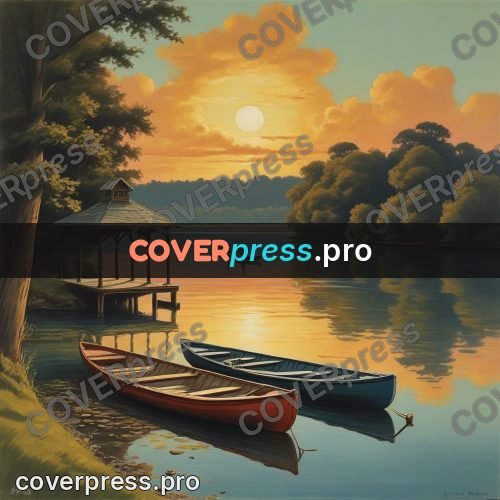 Pin up illustration: pier with a pavilion